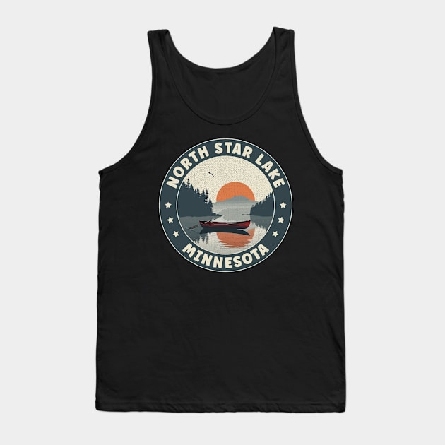 North Star Lake Minnesota Sunset Tank Top by turtlestart